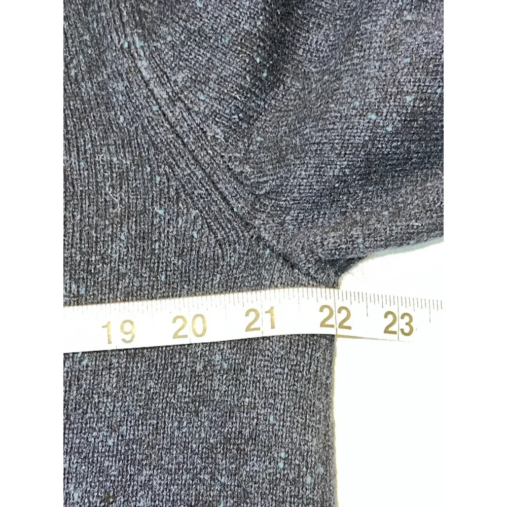 Banana Republic Men's Italian Yarn Wool Blend Navy Blue Hooded Sweater Popover